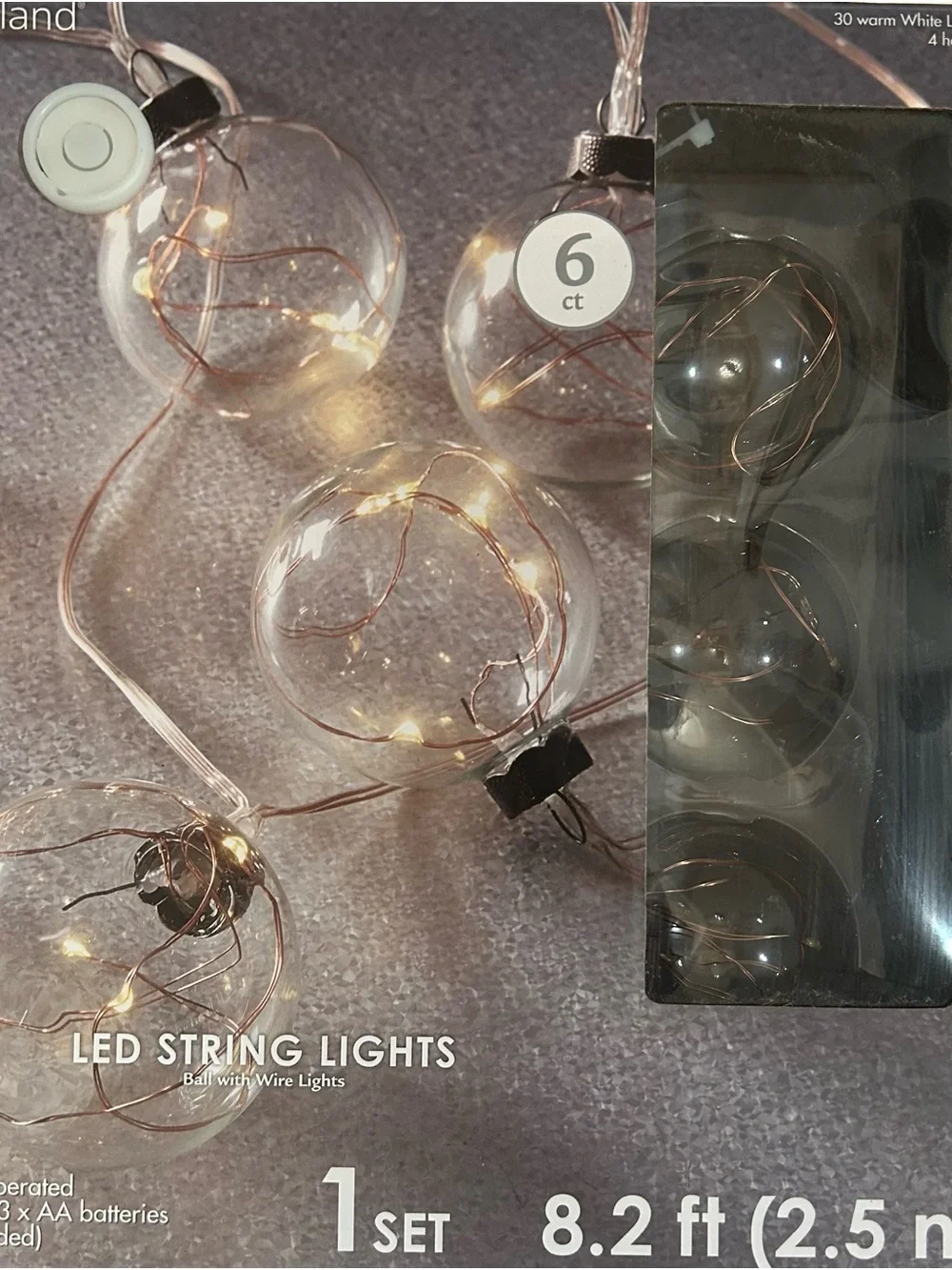 Ashland Clear Globe String Lights with Warm White LEDs, Set of 4